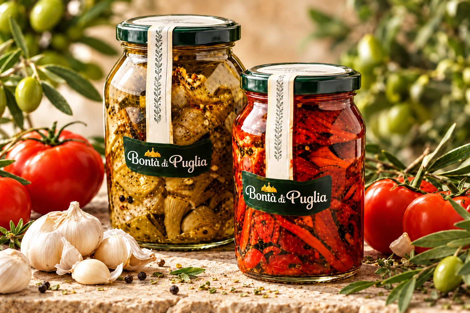 Vasi in olio — selezione Bontà di Puglia