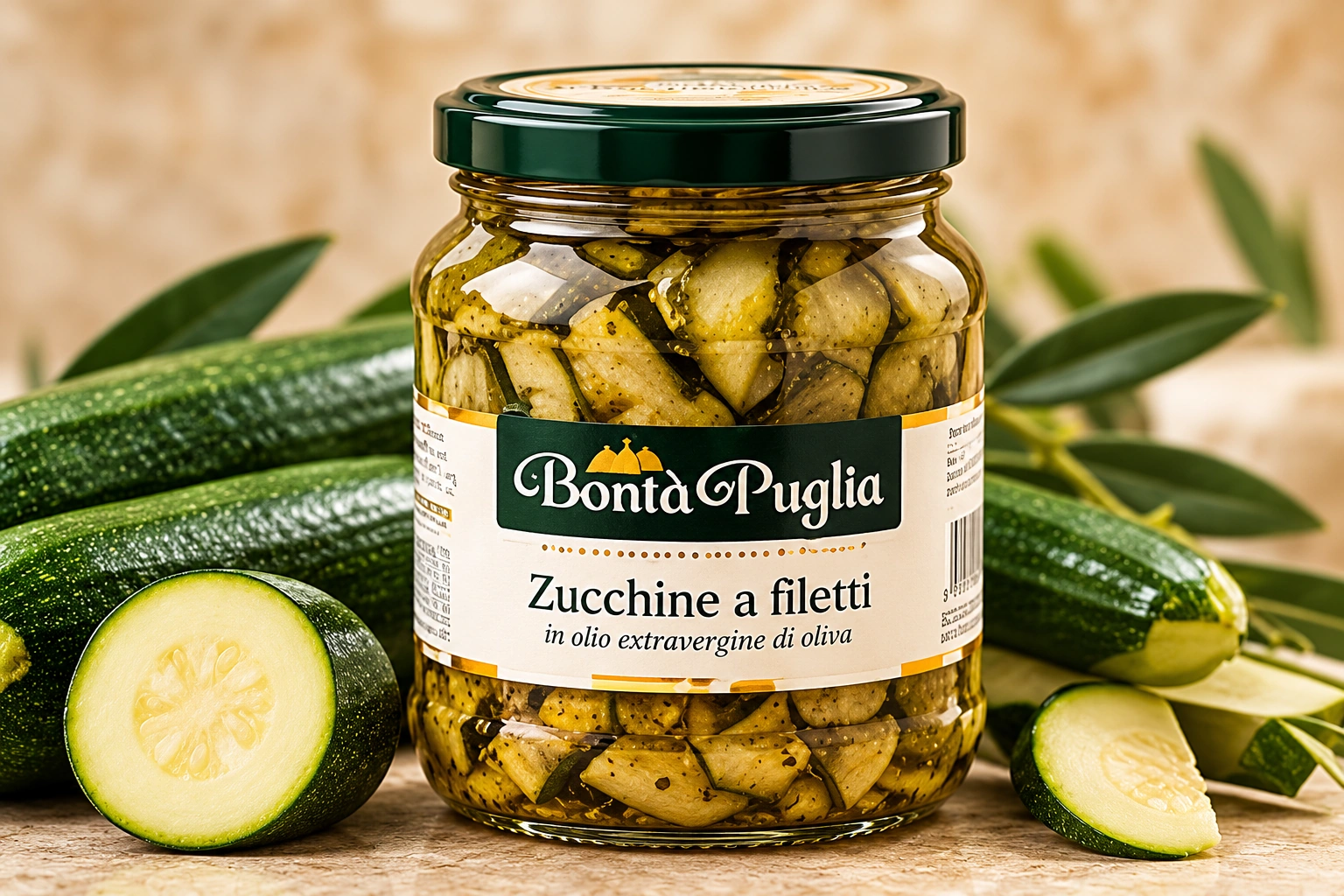 Zucchine a filetti, confezione dimostrativa Bontà di Puglia